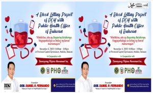 DAMAYANG FILIPINO, DOH AND PHO BULACAN BLOOD LETTING PROJECT